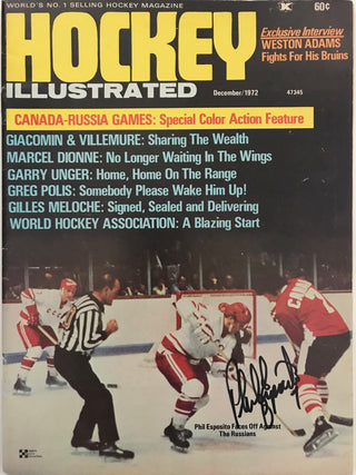 Phil Esposito Signed Hockey Illustrated December 1972