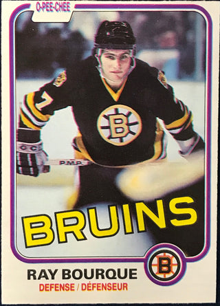 Ray Bourque unsigned 1981-82 O-PEE-CHEE Card