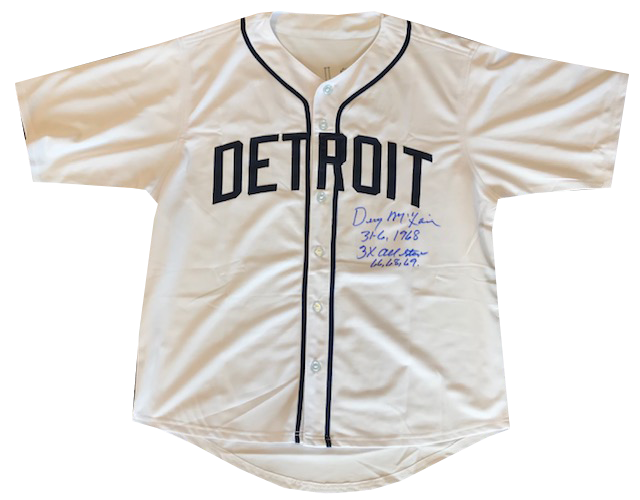 Denny McLain Signed 1968 Detroit Tiger Jersey (JSA COA) MLBs Last