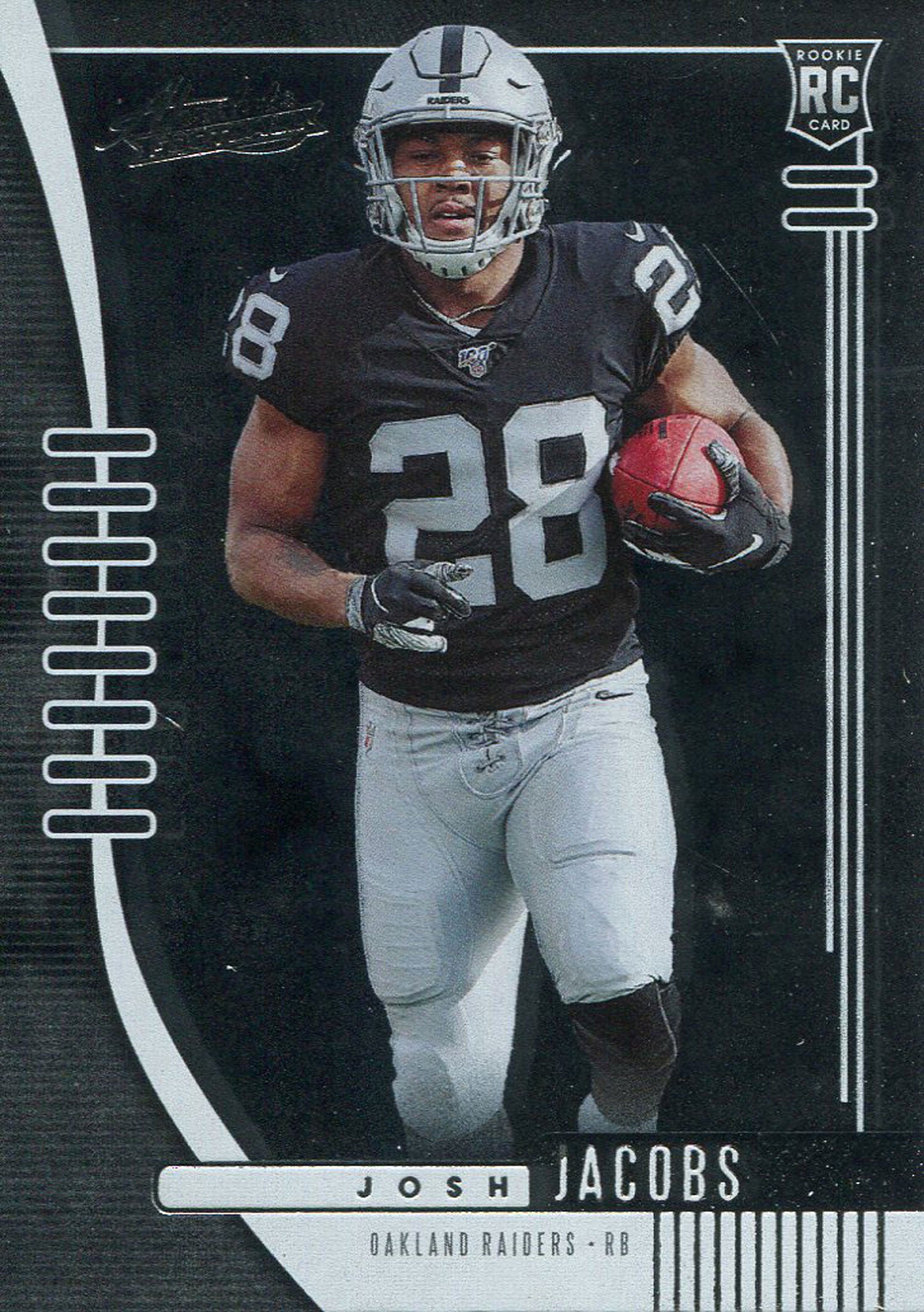 Josh Jacobs 2019 Leaf HYPE! #21 Jersey #8 of 25 Rookie Card PGI