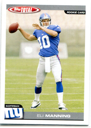 Eli Manning 2004 Topps Total Unsigned Rookie Card