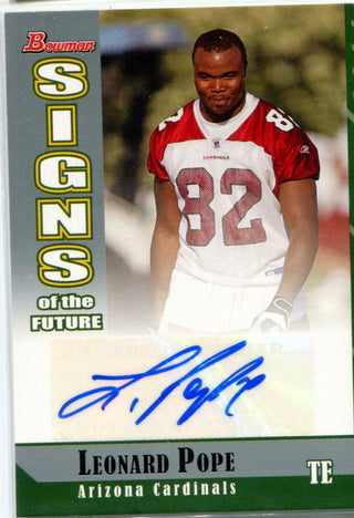 Leonard Pope 2006 Topps Signs of the Future Autographed Card