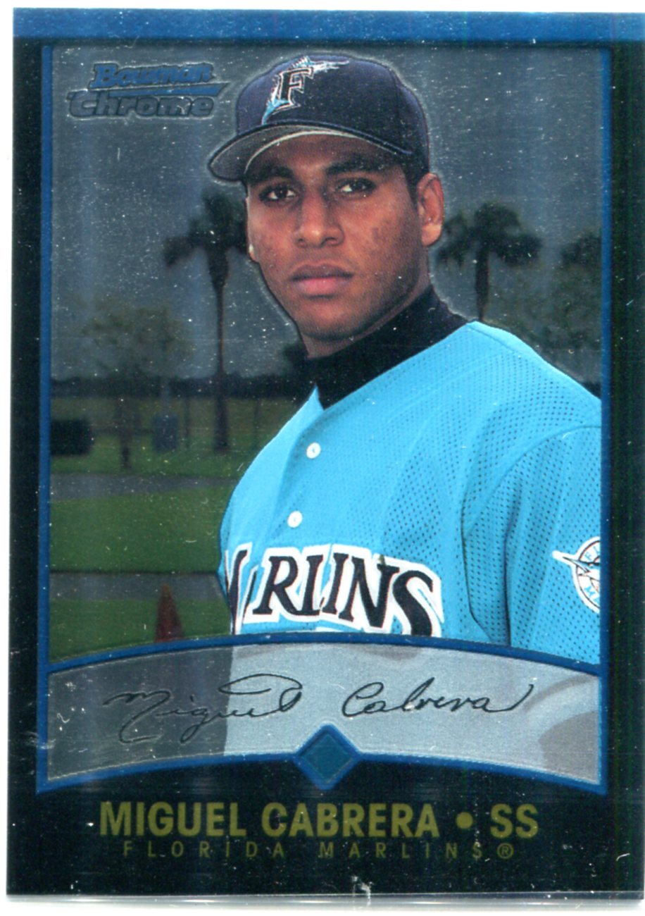 Miguel Cabrera baseball card rookie 2003 Bowman Draft #BDP3 (Marlins)