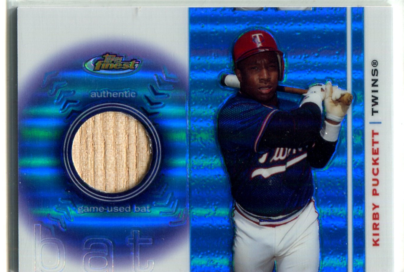 Kirby Puckett 2003 Topps Finest Game-Used Bat Card