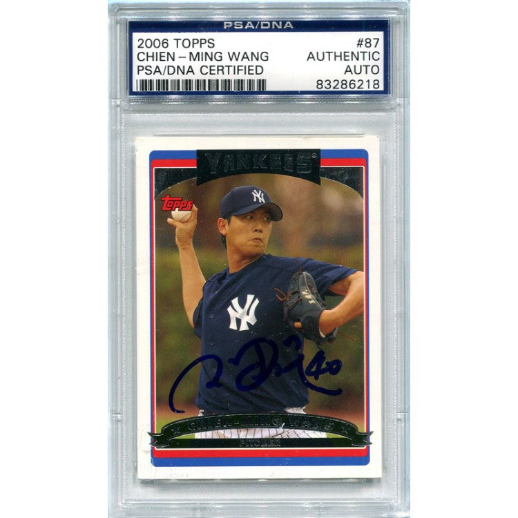 Chien-Ming Wang Autographed 2006 Topps Card