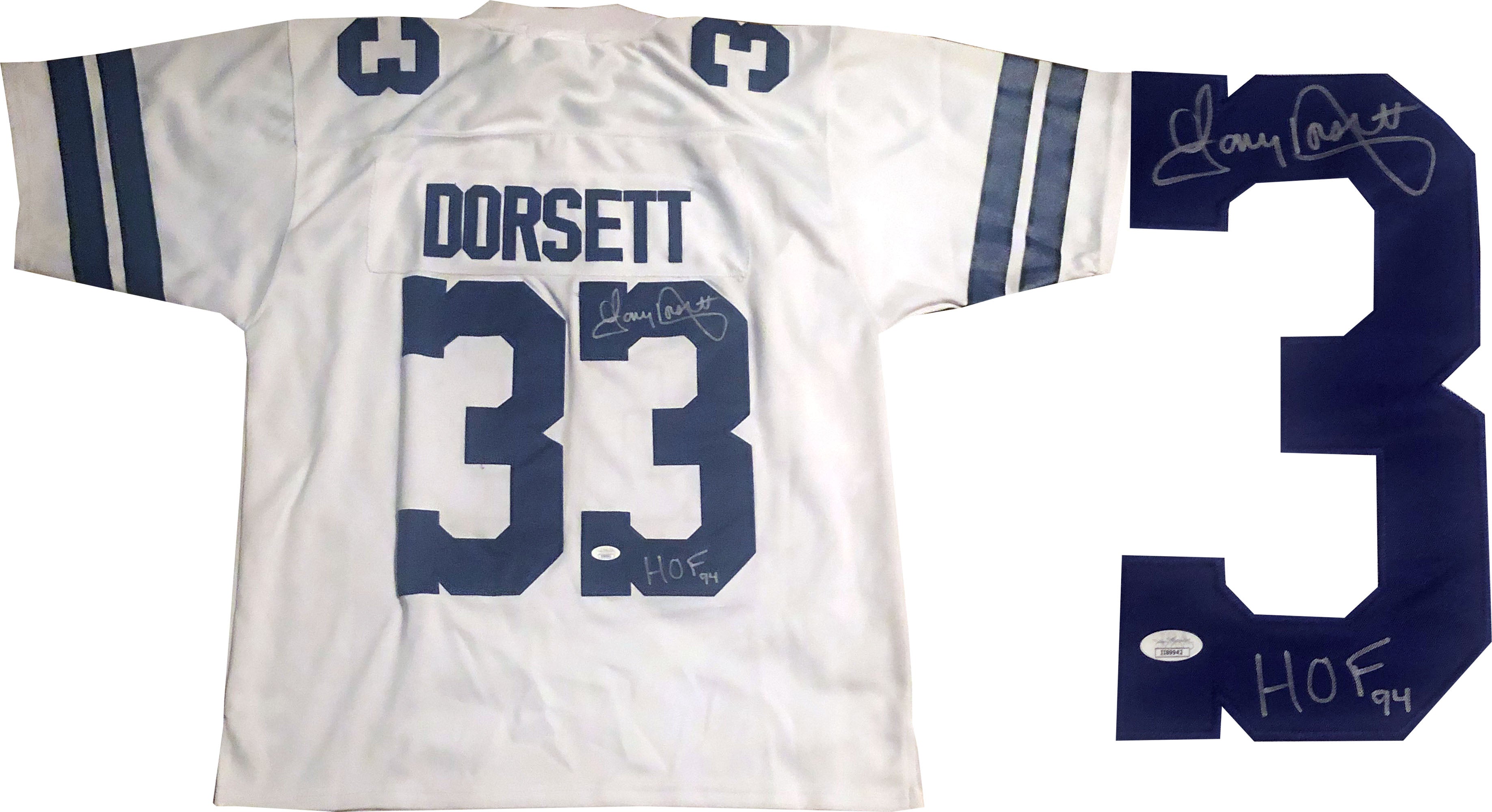 Framed Dallas Cowboys Tony Dorsett Autographed Signed Jersey Jsa Coa