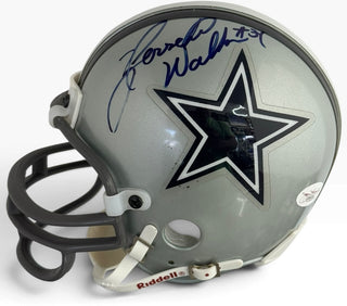Herschel Walker & Daryl Johnston Autographed Dallas Cowboys Mini Helmet (JSA)