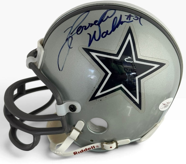 Herschel Walker & Daryl Johnston Autographed Dallas Cowboys Mini Helmet (JSA)