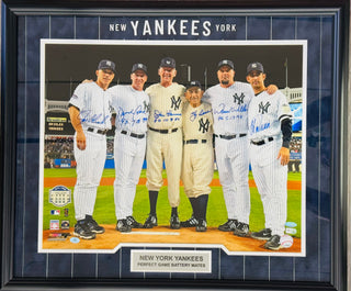 New York Yankees Perfect Game Winners Signed 16x20 Framed Baseball Photo (Steiner)