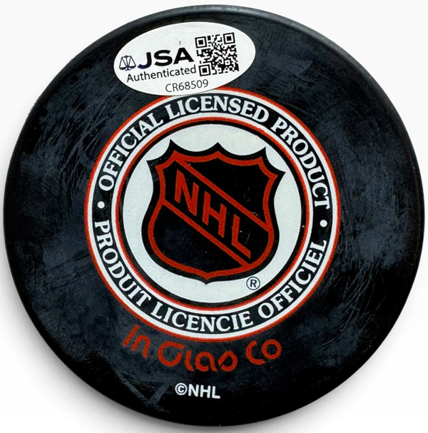 Larry Robinson Autographed Canadiens Official Puck (JSA)