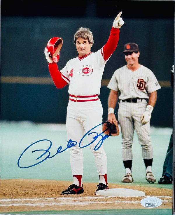 Pete Rose Autographed 8x10 Baseball Photo (JSA)