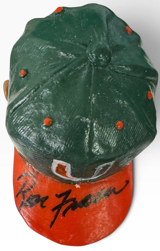 Ron Fraser Autographed Miami Hurricanes Bobblehead (JSA)