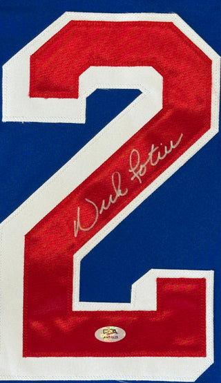 Nick Fotiu Autographed New York Rangers Custom Jersey (PSA)