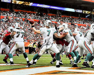 Chad Henne Autographed Miami Dolphins 16x20 Football Photo
