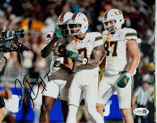 CJ Daniels Autographed Miami Hurricanes 8x10 Photo (JSA)