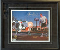 Larry Bird Signed McDonalds 1995 Warner Bros. Cel with Elmer Fudd & Sylvester (Beckett)
