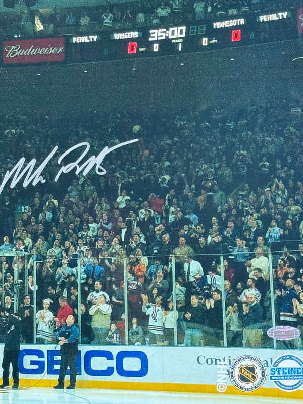 Mike Richter Autographed Retirement 16x20 Hockey Photo (Steiner)