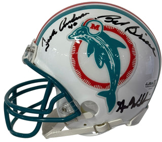 Dolphin Greats Multi Signed Mini Helmet (JSA)