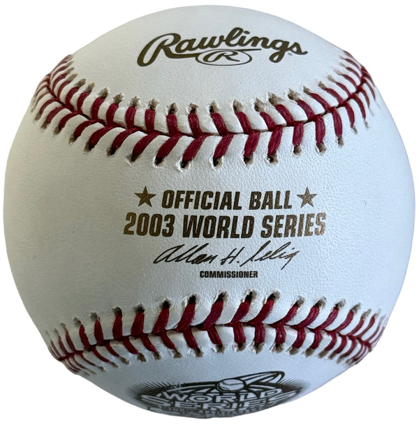 Mike Lowell Autographed 2003 Official World Series Baseball