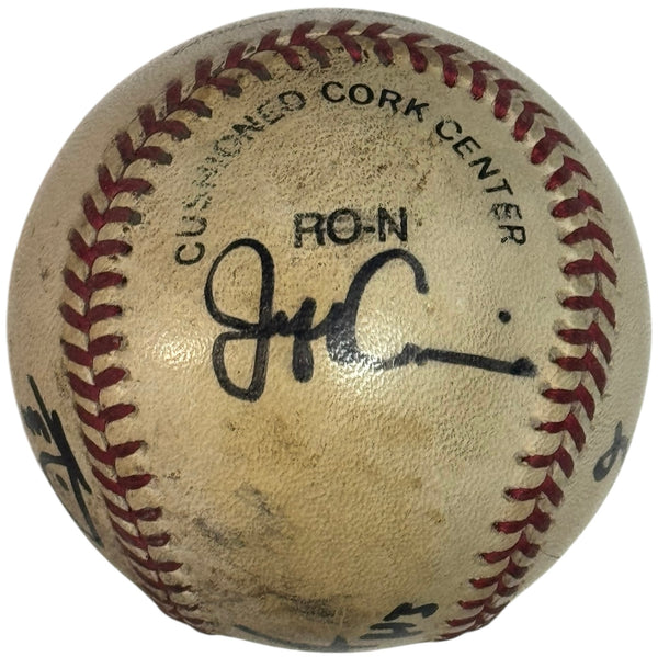 Jeff Conine Bob Natal Rick Renteria Darrell Whitmore Signed Official NL Baseball