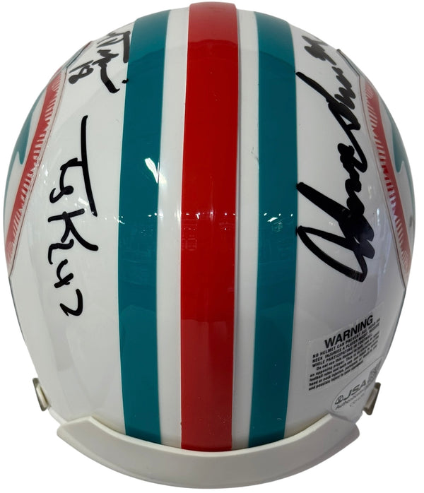 Dolphin Greats Multi Signed Mini Helmet (JSA)