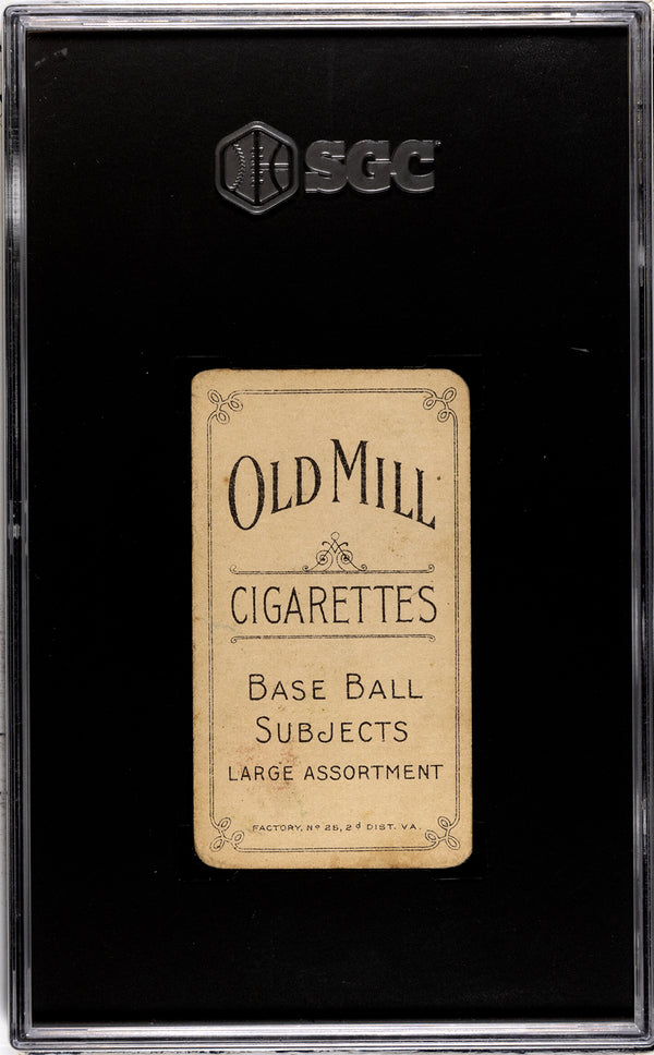 Hal Chase 1909-11 T206 Throwing, Dark Cap Old Mill Tobacco Card (SGC 2.5)