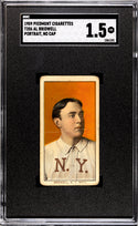 Al Bridwell 1909 T206 Portrait, No Cap Piedmont Tobacco Card (SGC 1.5)