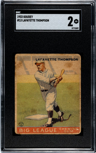 Lafayette Thompson 1933 Goudey #13 SGC 2