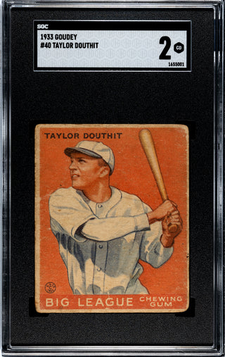 Taylor Douthit 1933 Goudey #40 SGC 2