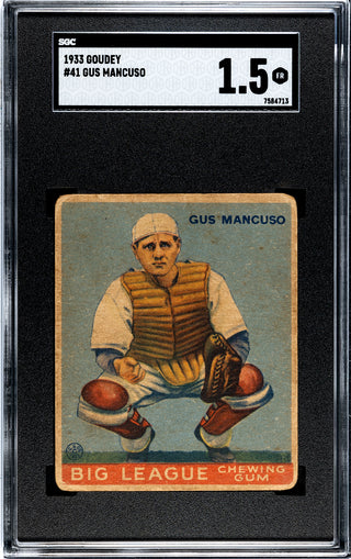 Gus Mancuso 1933 Goudey #41 SGC 1.5