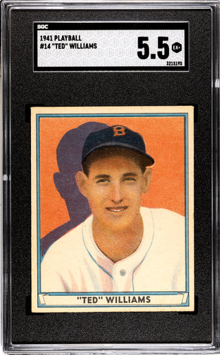Ted Williams 1941 Playball Card #14 SGC 5.5 EX+