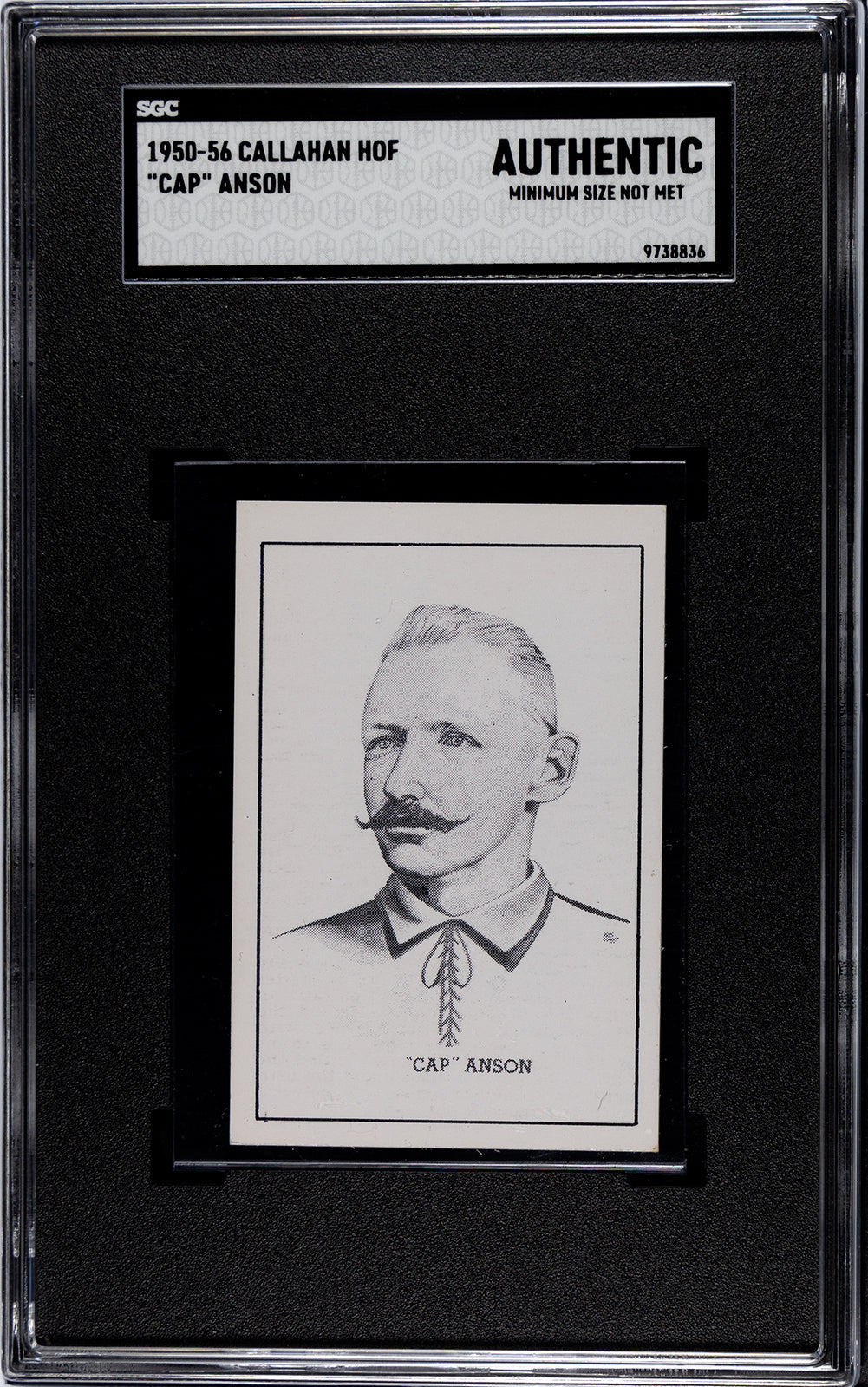 Cap Anson Cap Anson 1950-56 Callahan HOF SGC Authentic | Hollywood Collectibles