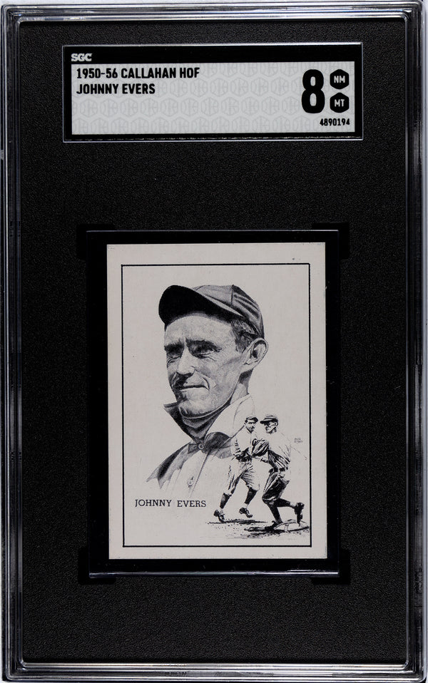 Johnny Evers 1950-56 Callahan HOF SGC 8