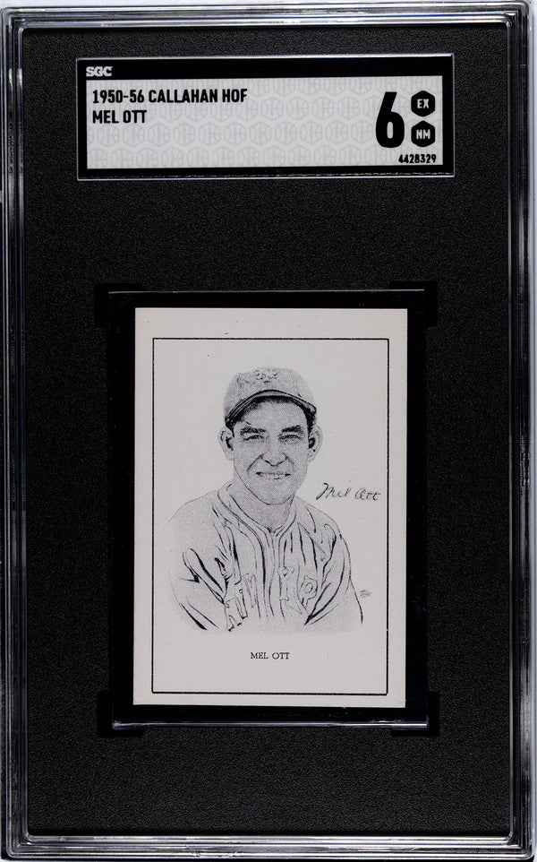 Mel Ott 1950-56 Callahan HOF SGC 6