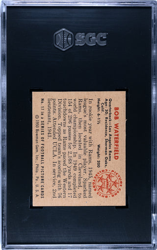 Bob Waterfield 1950 Bowman Card #17 (SGC Authentic)