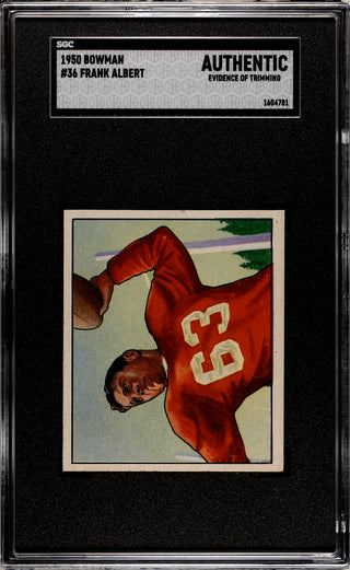 Frank Albert 1950 Bowman Card #36 (SGC Authentic)