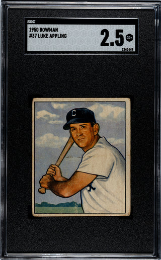 Luke Appling 1950 Bowman Card #37 SGC 2.5