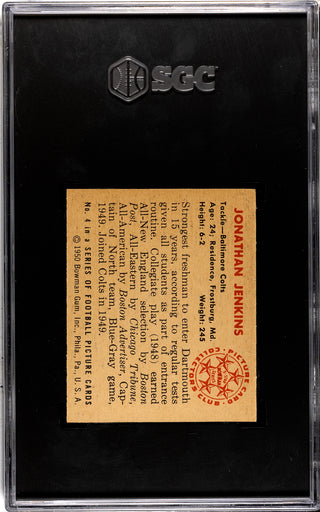 Jonathan Jenkins 1950 Bowman Card #4 (SGC Authentic)