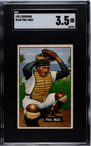 Phil Masi 1951 Bowman #160 SGC 3.5