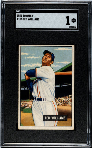 Ted Williams 1951 Bowman Card #165 SGC 1