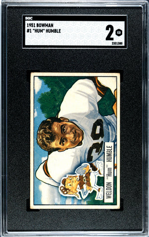 Weldon "Hum" Humble 1951 Bowman #1 SGC 2