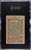 Whitey Ford 1951 Bowman Rookie Card #1 SGC 2