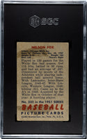 Nelson Fox 1951 Bowman Card #232 SGC 1.5