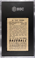 Al "Flip" Rosen 1952 Bowman #151 SGC 3.5