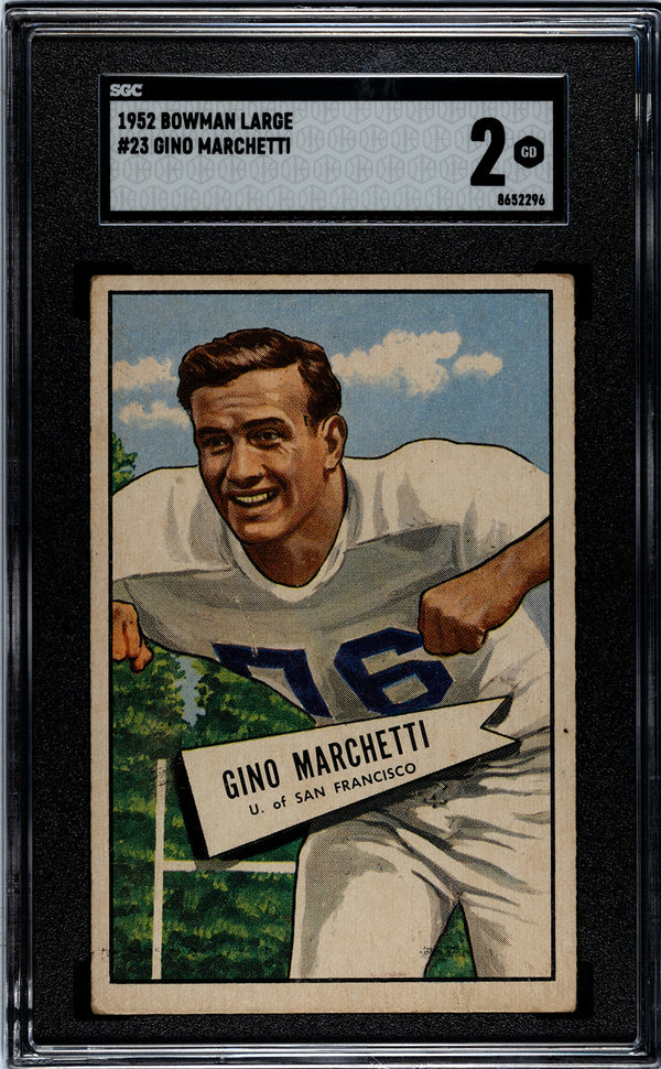 Gino Marchetti 1952 Bowman Large Card #23 SGC 2