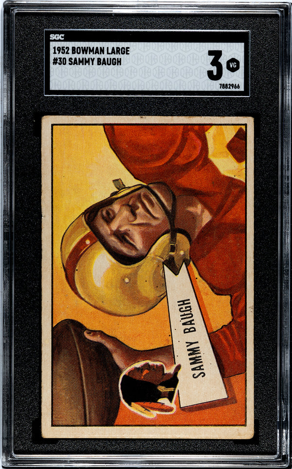 Sammy Baugh 1952 Bowman Large Card #30 SGC 3