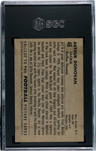 Joe Perry 1950 Bowman Card #35 (SGC Authentic)
