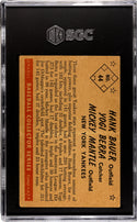 Bauer, Berra, Mantle 1953 Bowman Color Baseball Card #44 (SGC 3.5)