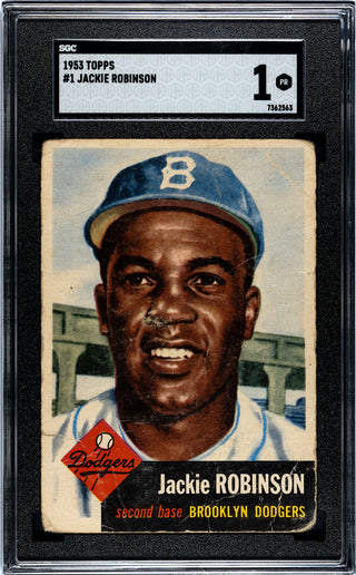 Jackie Robinson 1953 Topps Card #1 SGC 1