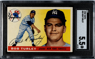 Bob Turley 1955 Topps Card #38 SGC 5.5